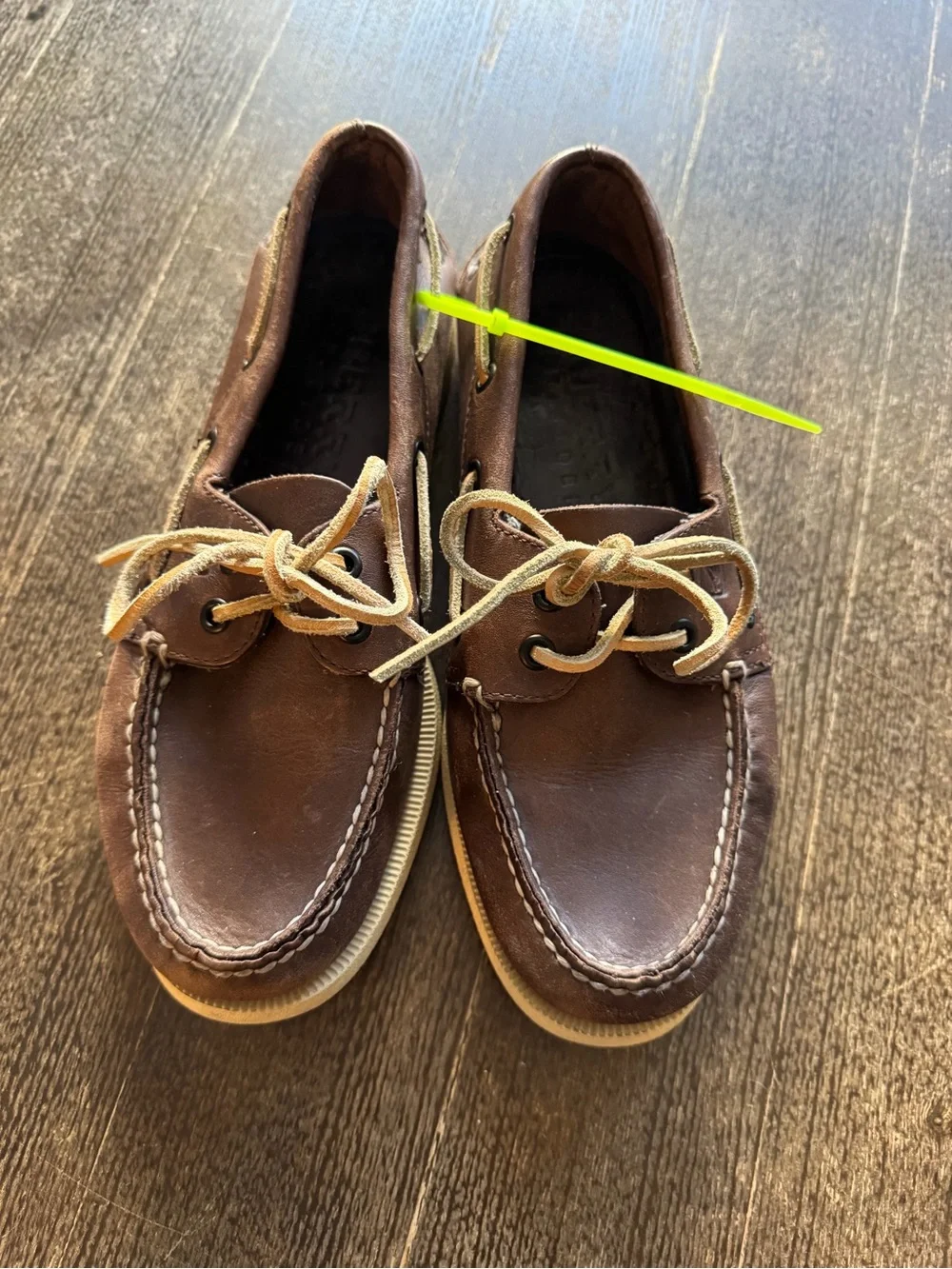 Sperry Topsider Classic Brown Leather Boat Shoes - Men's Casual Deck Shoes 7M